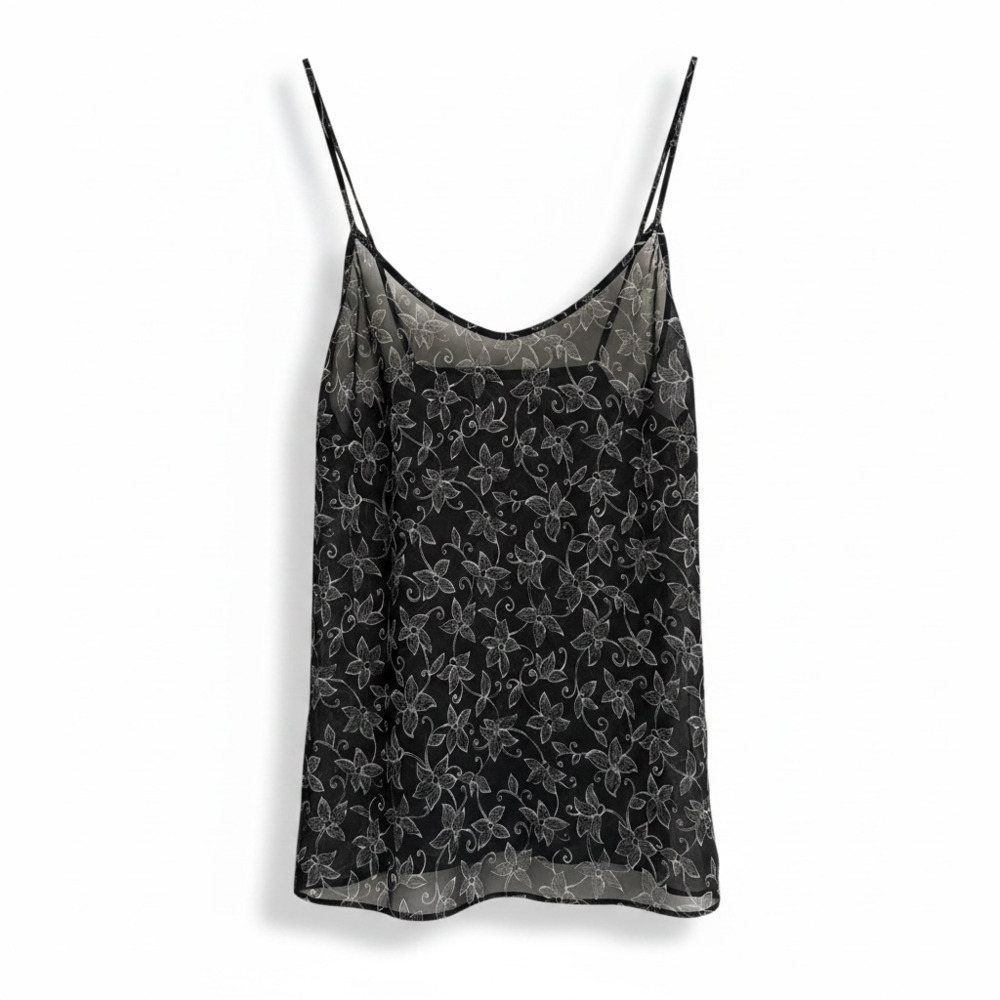 VTG 90s Calvin Klein Sheer Floral Cami Top Small
